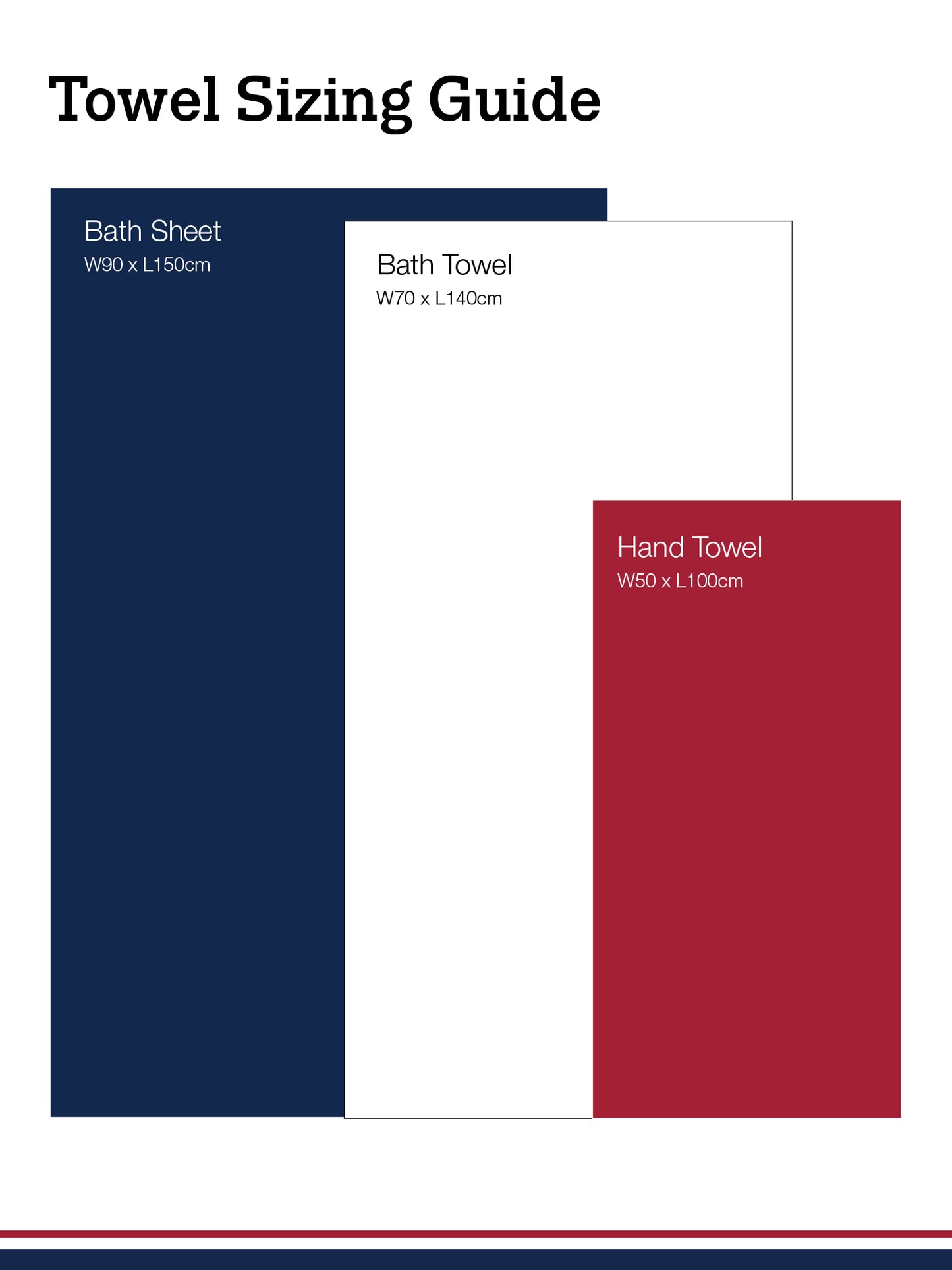 Pure Cotton Brand Stripe Towel in Navy Iris