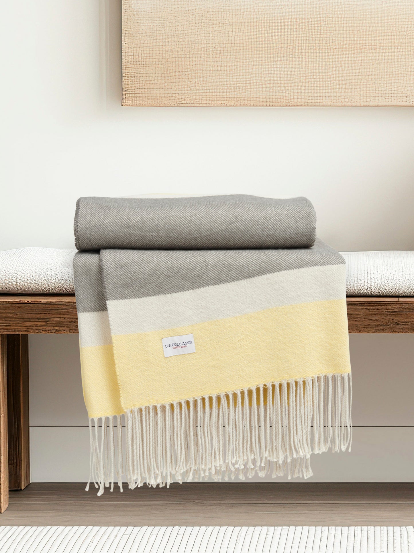 Luxury Breton Stripe Throw in Tornado