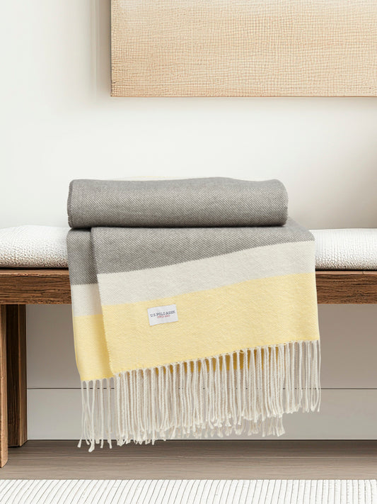 Luxury Breton Stripe Throw in Tornado