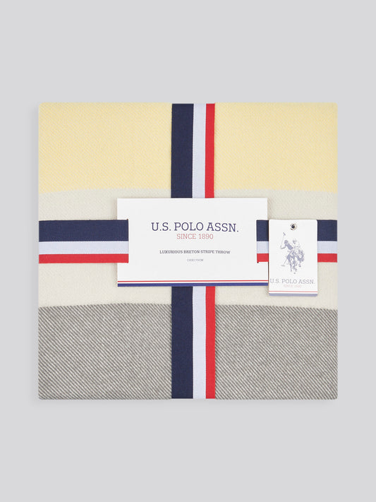Luxury Breton Stripe Throw in Tornado