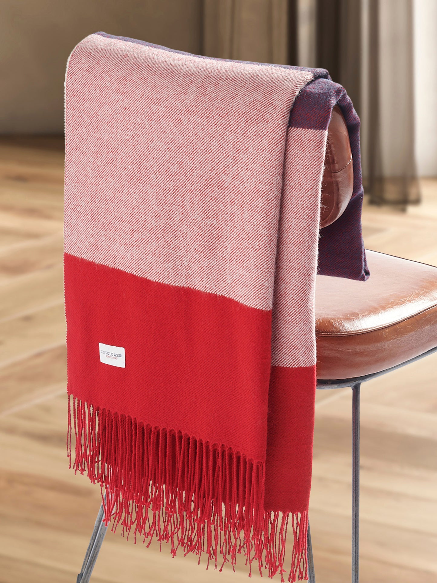 Luxurious Stripe Throw in Navy Iris