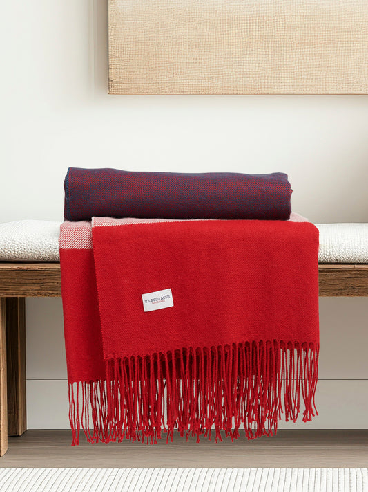 Luxurious Stripe Throw in Navy Iris