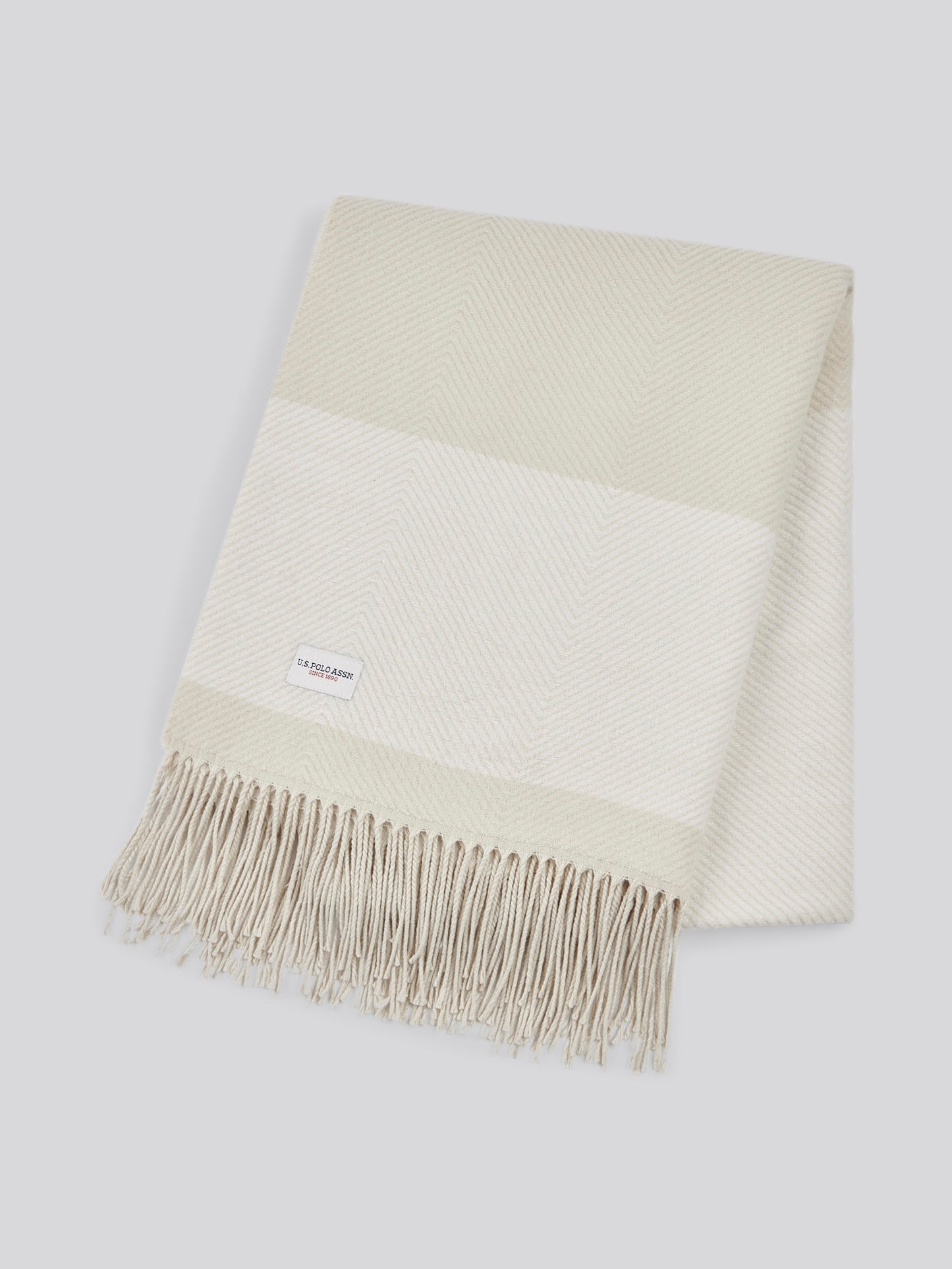 Tonal Herringbone Throw in Vapor Blue