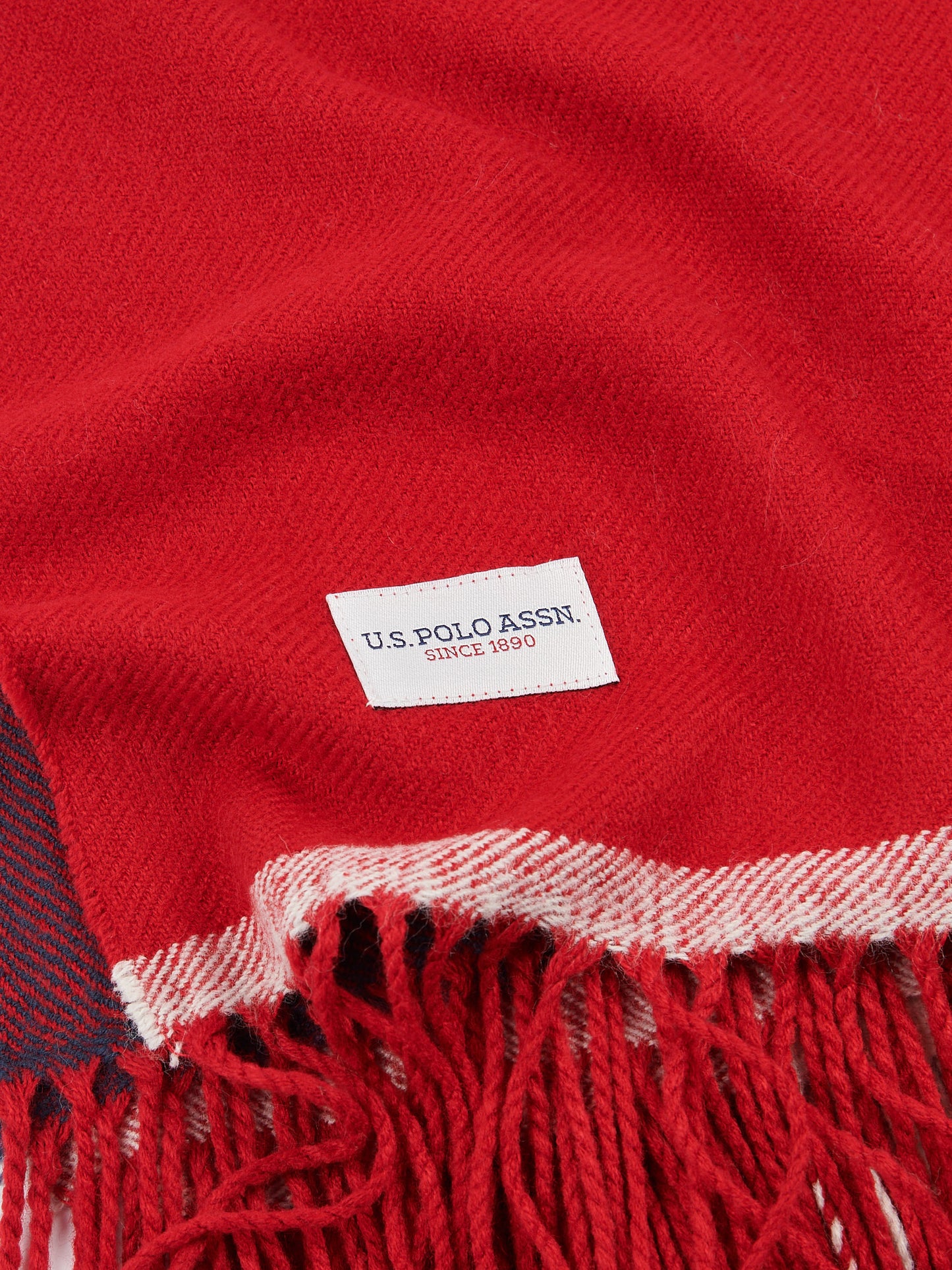 Luxurious Soft Check Boxed Throw in Navy Iris