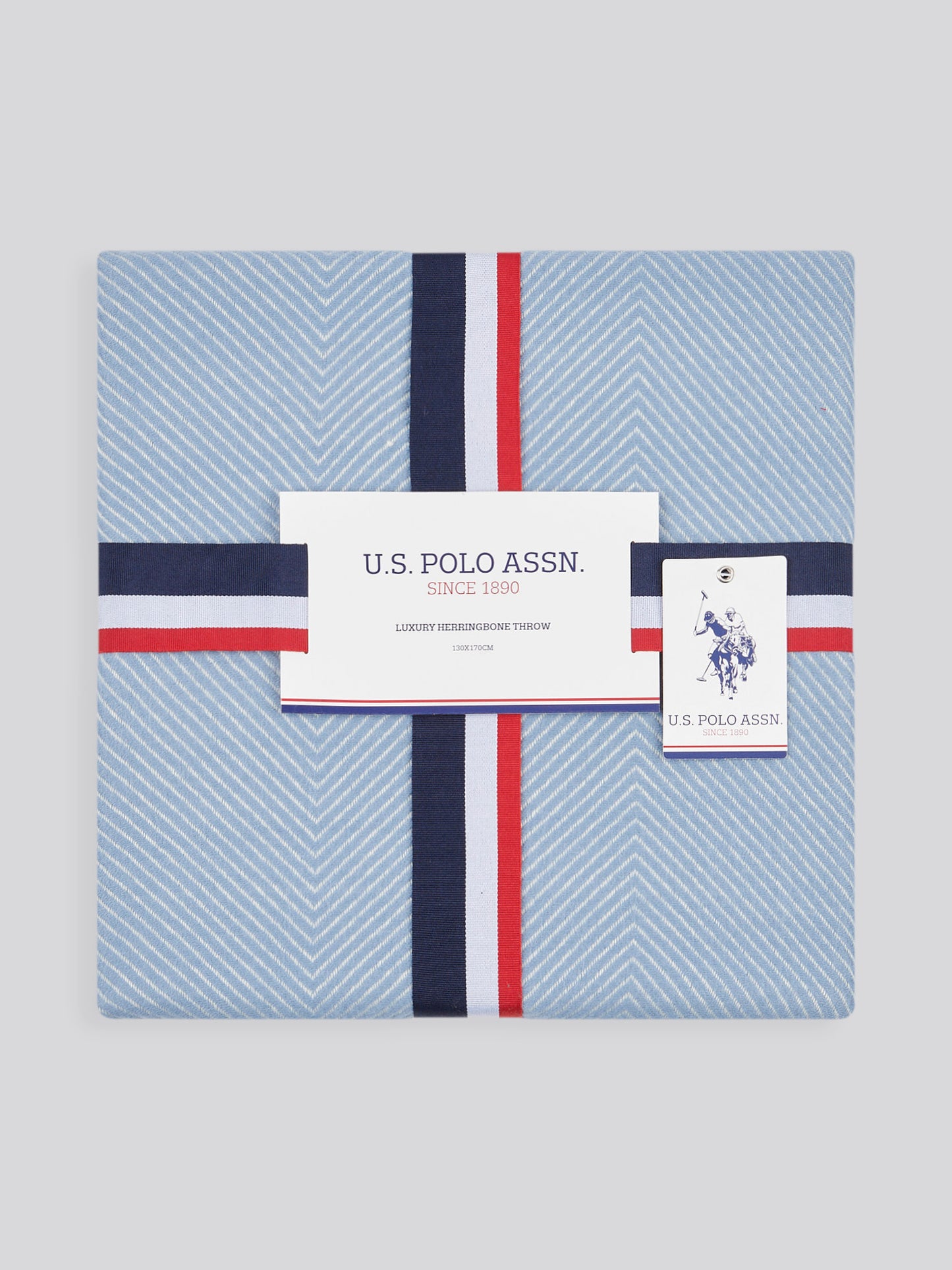 Luxury Herringbone Throw in Troposphere