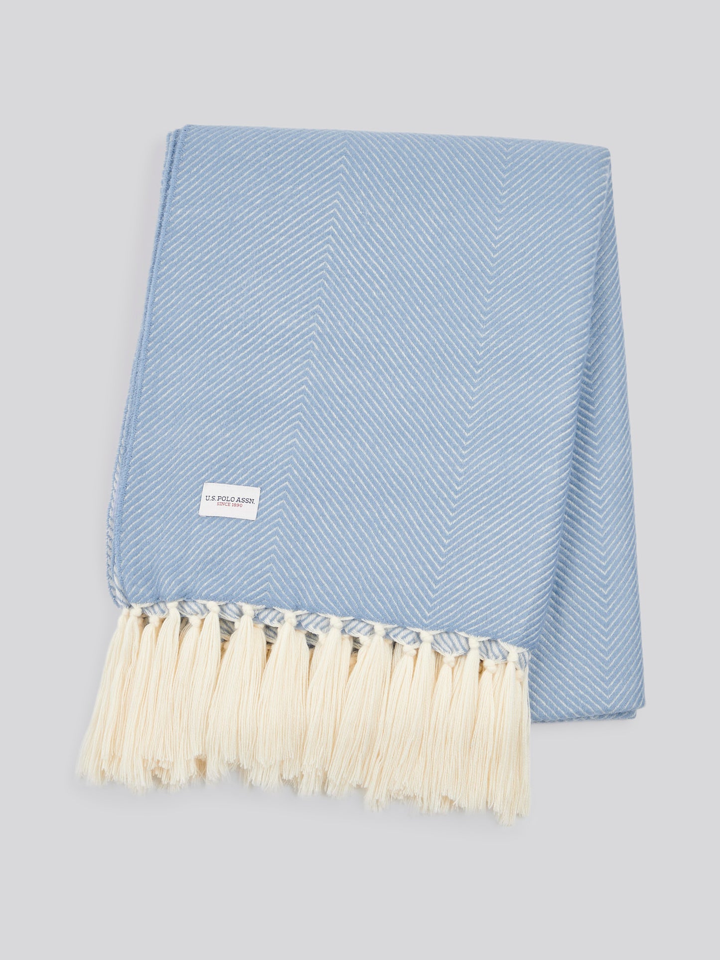 Luxury Herringbone Throw in Troposphere