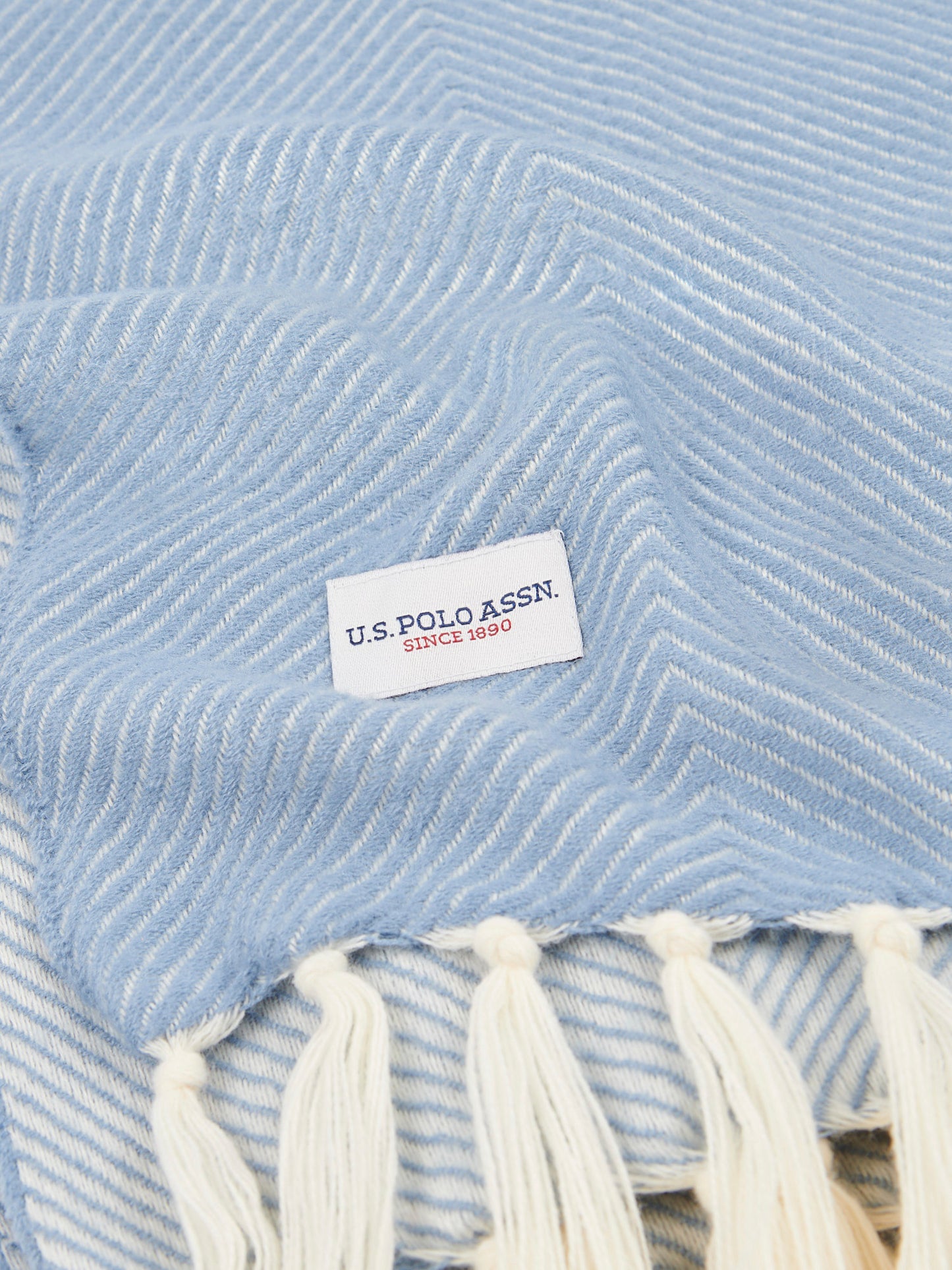 Luxury Herringbone Throw in Troposphere