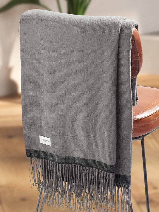 Luxurious Soft Handle Twill Boxed Throw in Tornado