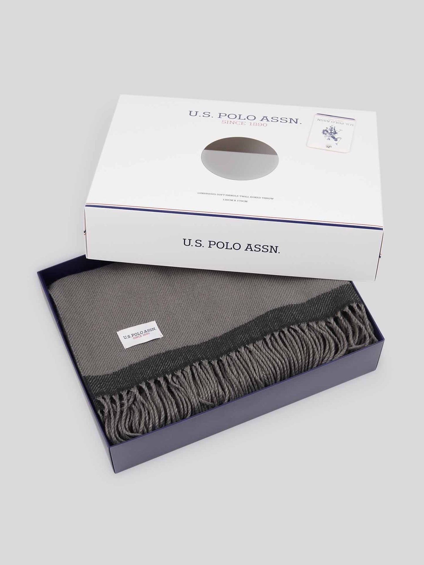 Luxurious Soft Handle Twill Boxed Throw in Tornado