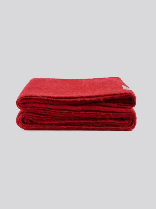 Premium Super Soft Hanging Throw in Haute Red