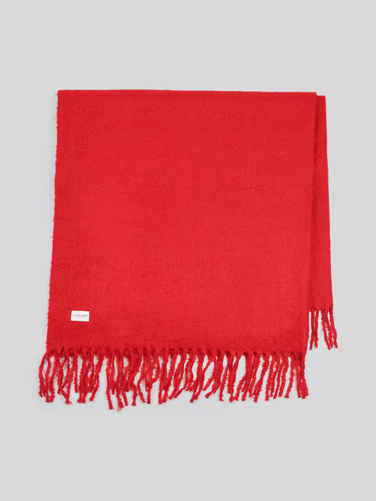 Premium Super Soft Hanging Throw in Haute Red