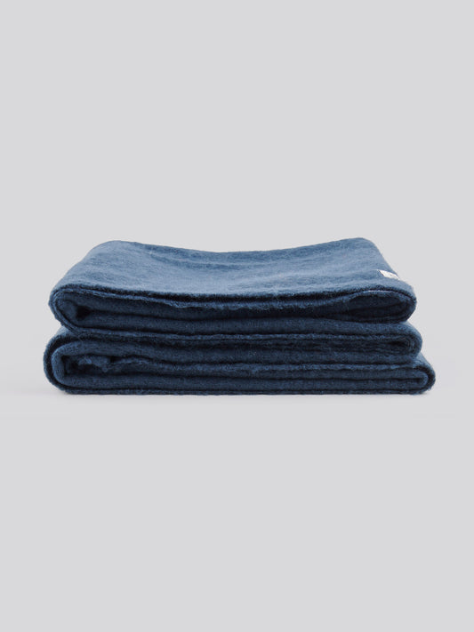 Premium Super Soft Hanging Throw in Navy Iris