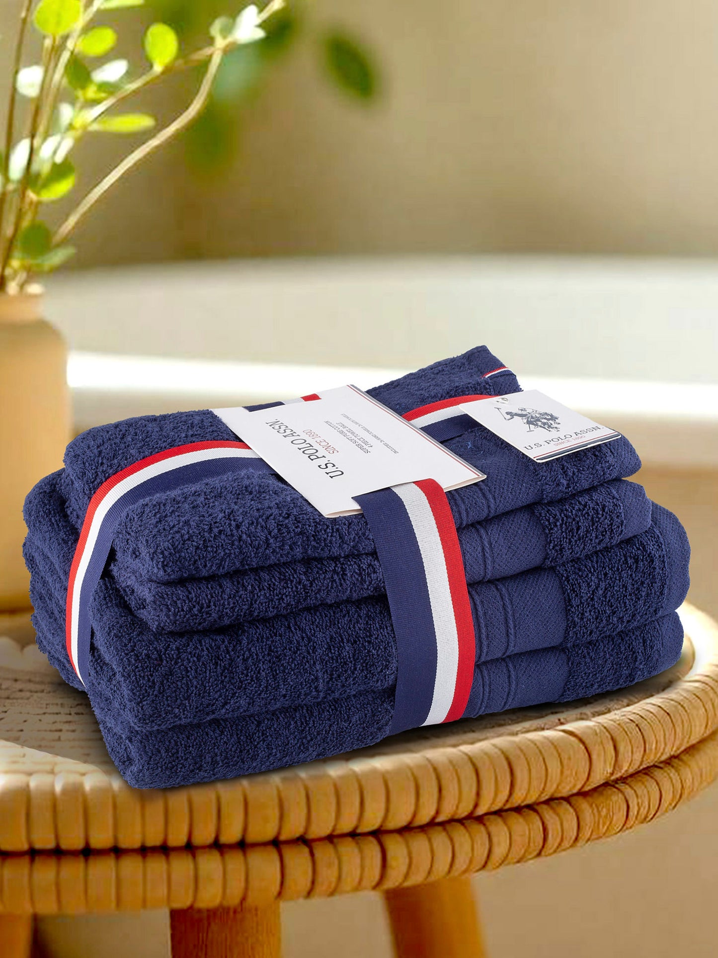 Super Soft Pure Cotton Towel Bale in Navy Iris
