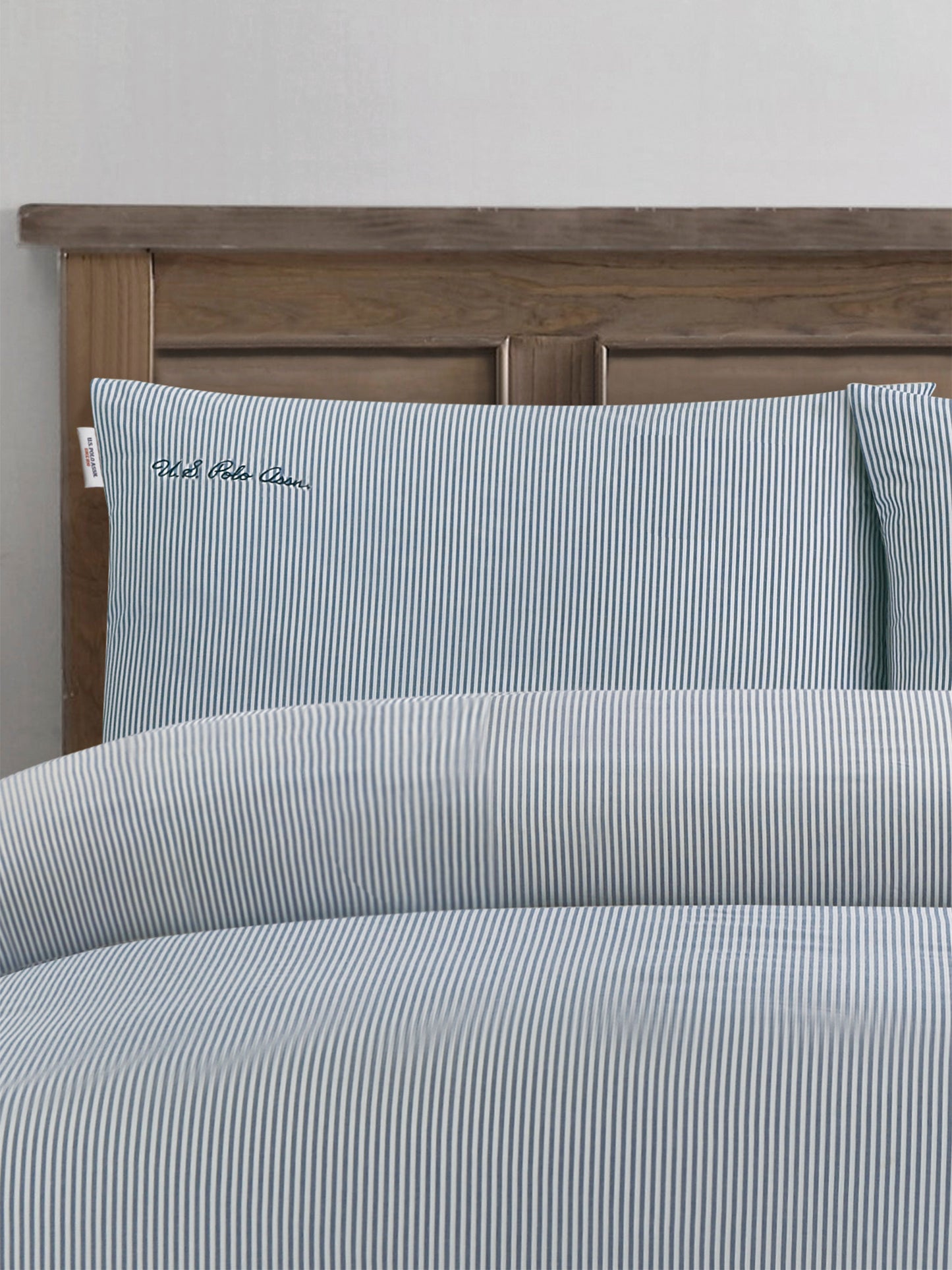 Pure Cotton Stripe Duvet Set in True Navy