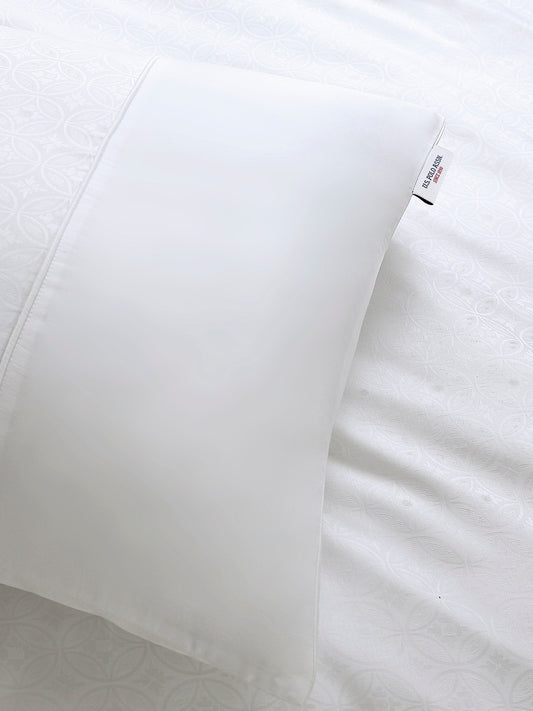 Pure Cotton Jacquard Duvet Set in Bright White