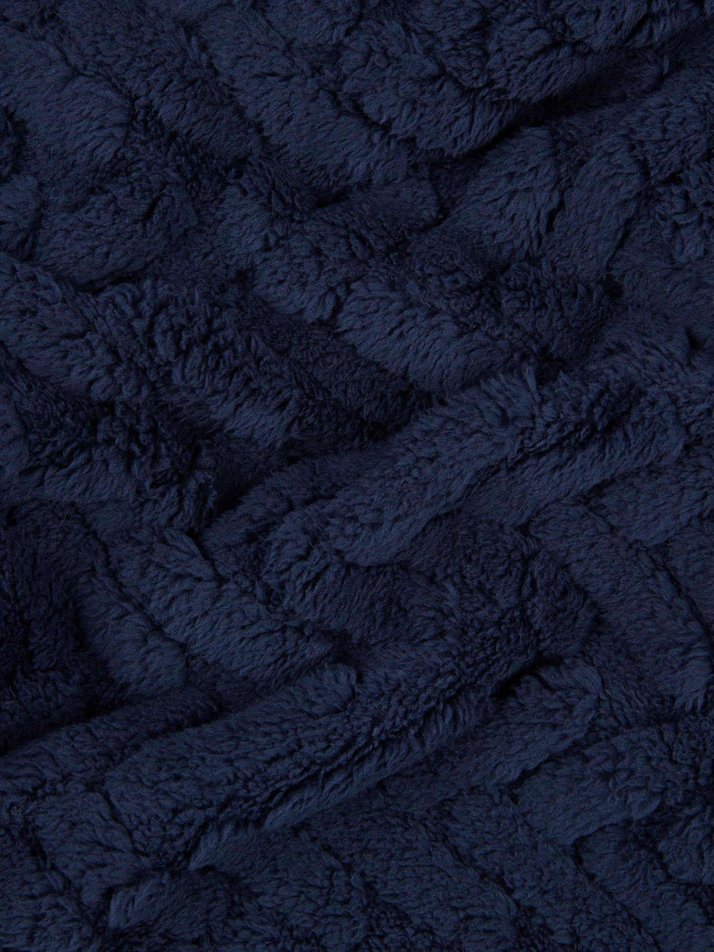 Premium Fern Jacquard Throw & Cushion Set in Navy Iris