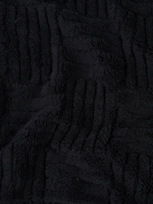 Premium Terrazzo Jacquard Throw & Cushion Set in Jet Black