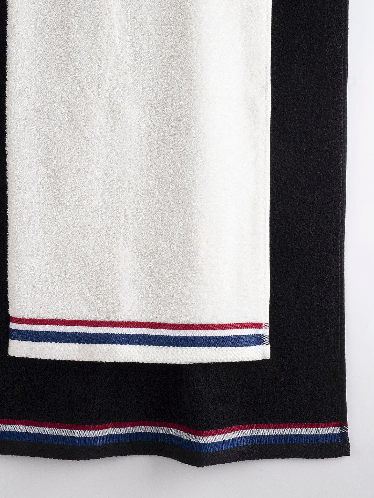 Pure Cotton Brand Stripe Towel Bale in Bright White