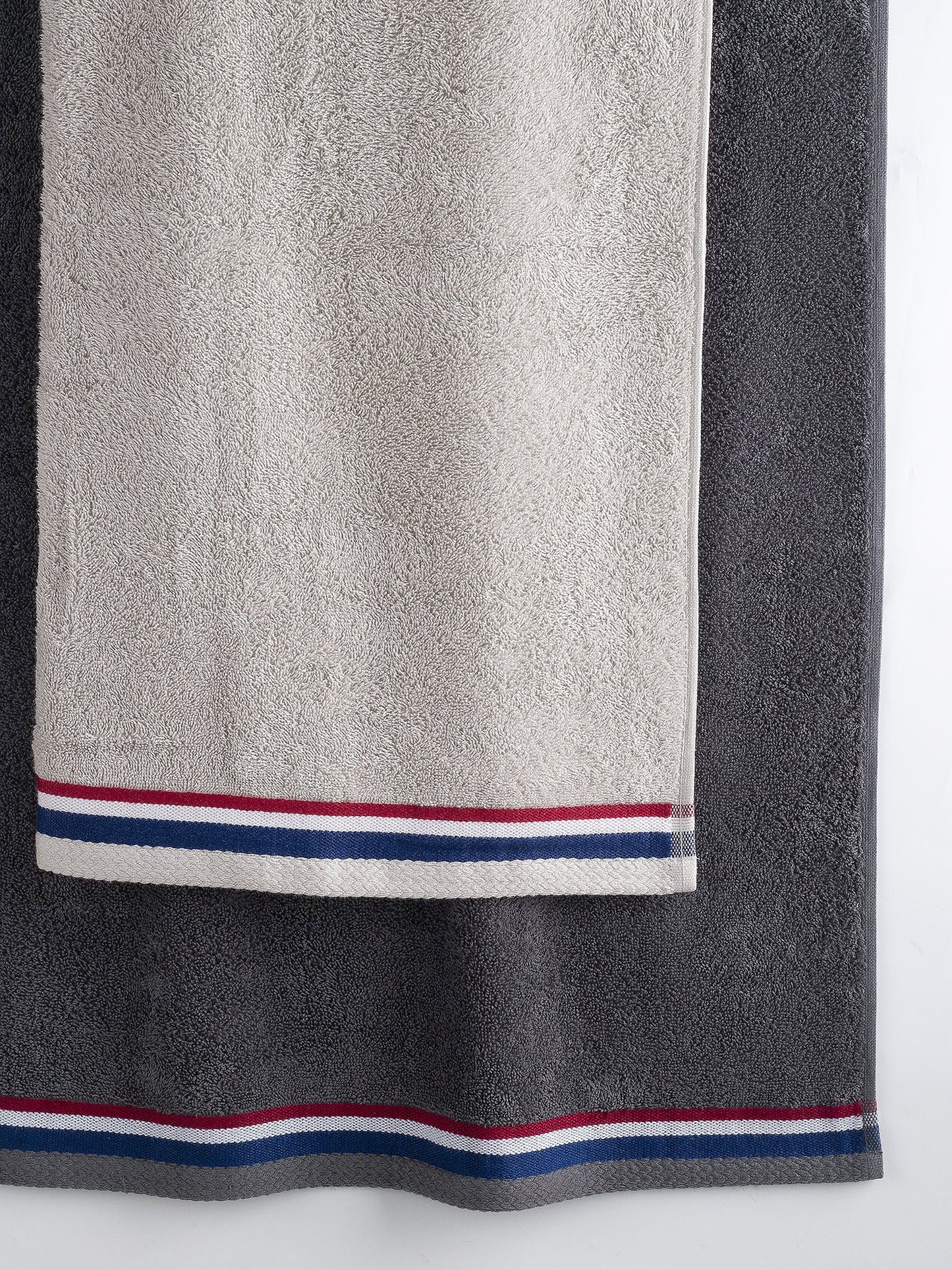 Pure Cotton Brand Stripe Towel Bale in Vapor Blue