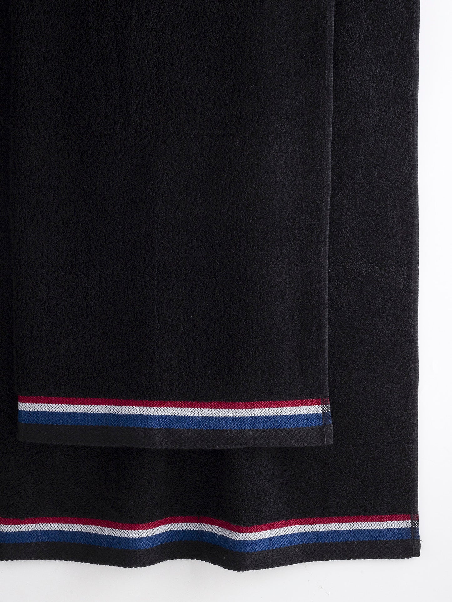 Pure Cotton Brand Stripe Towel Bale in Jet Black
