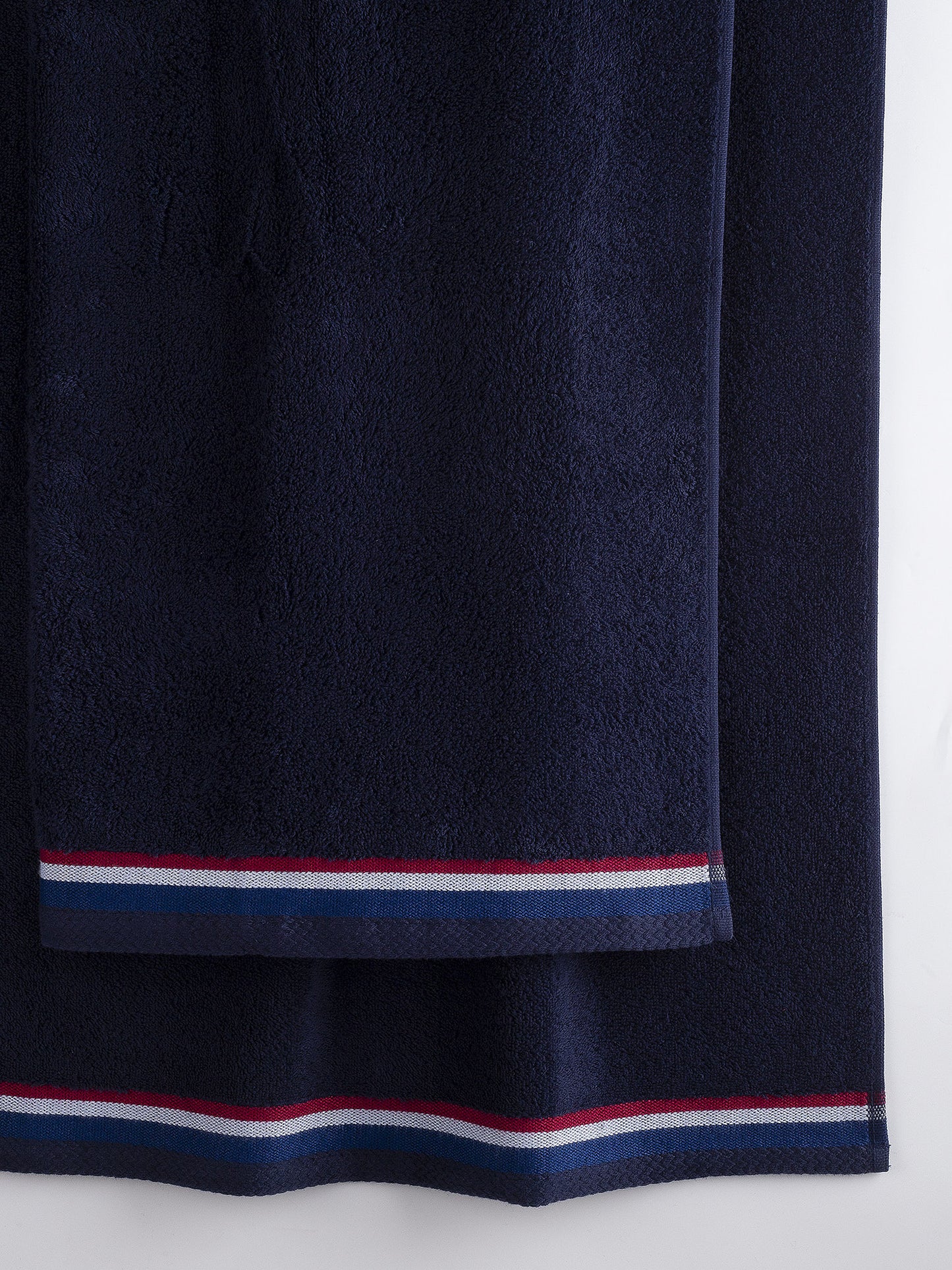 Pure Cotton Brand Stripe Towel Bale in Navy Iris
