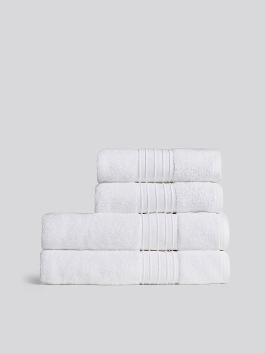 Pure Cotton Zero Twist Towel in Bright White