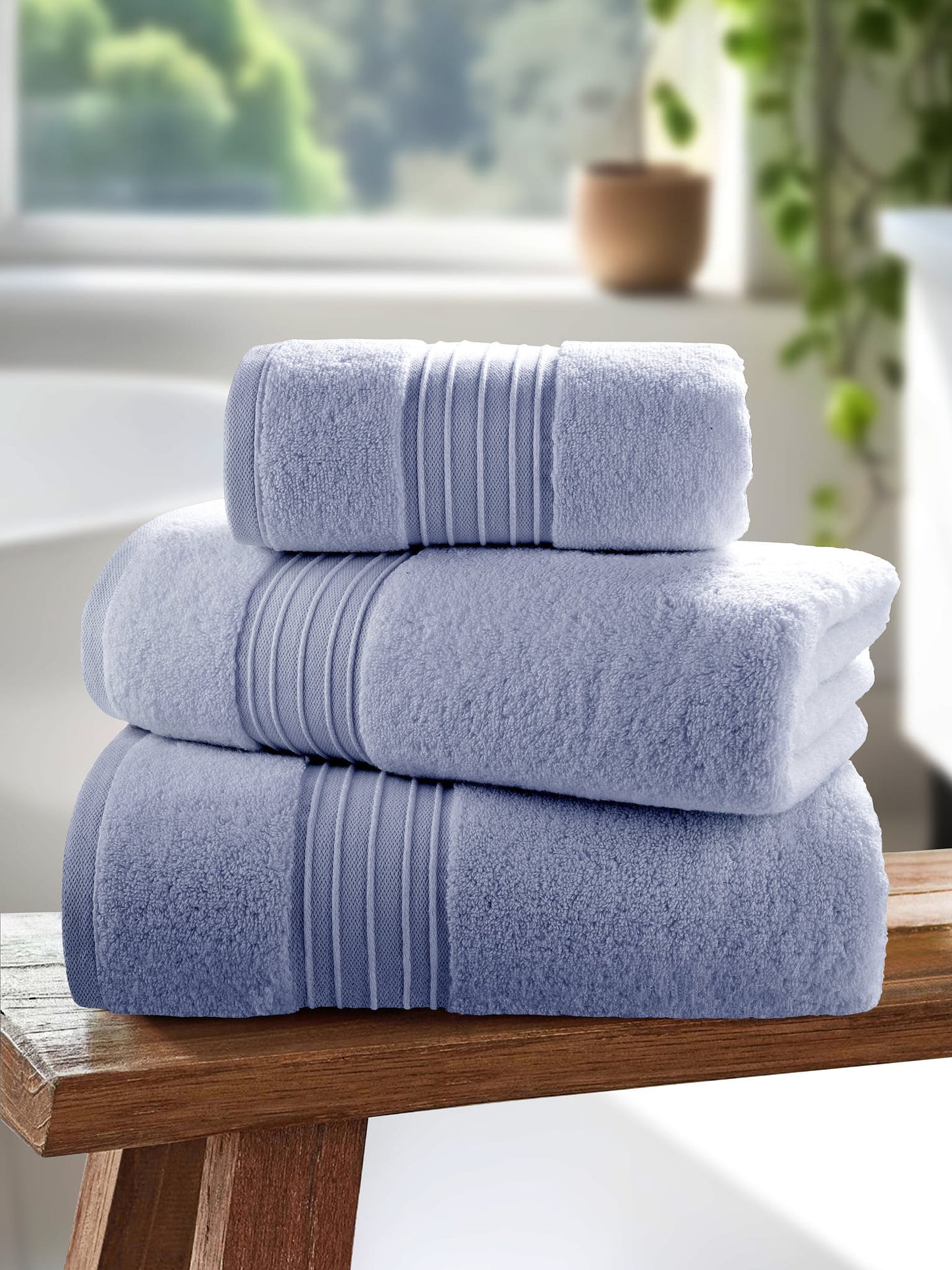 Pure Cotton Zero Twist Towel in Troposphere