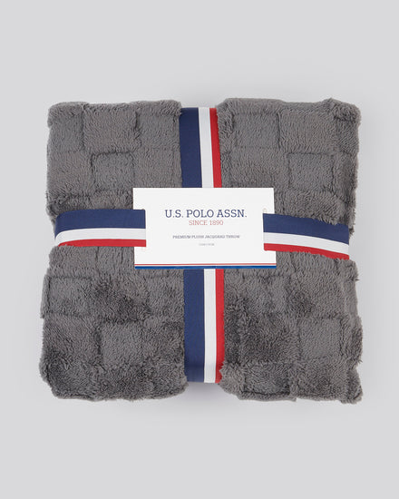 Premium Plush Jacquard Throw in Tornado