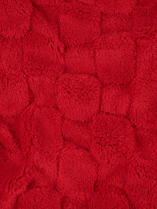Premium Plush Jacquard Throw in Savvy Red