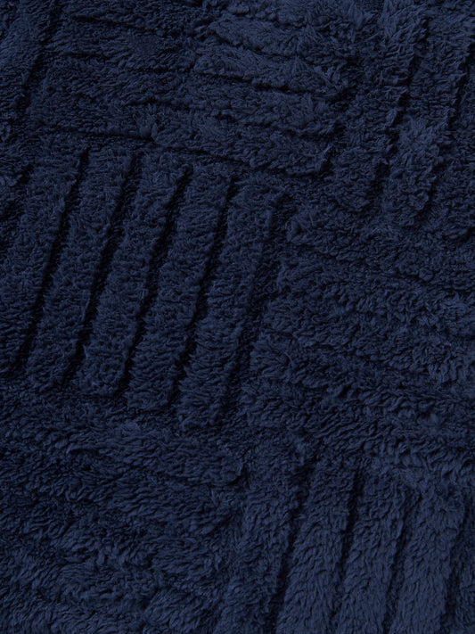 Premium Terrazzo Jacquard 2-Cushion Set in Navy Iris