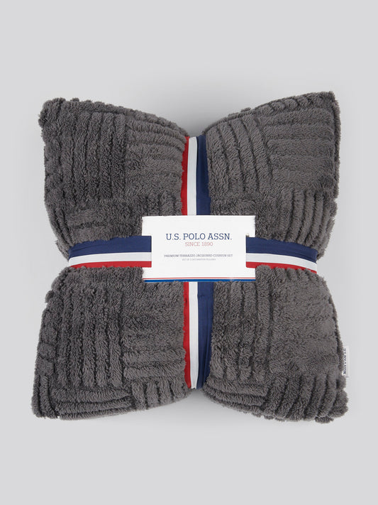 Premium Terrazzo Jacquard 2-Cushion Set in Tornado