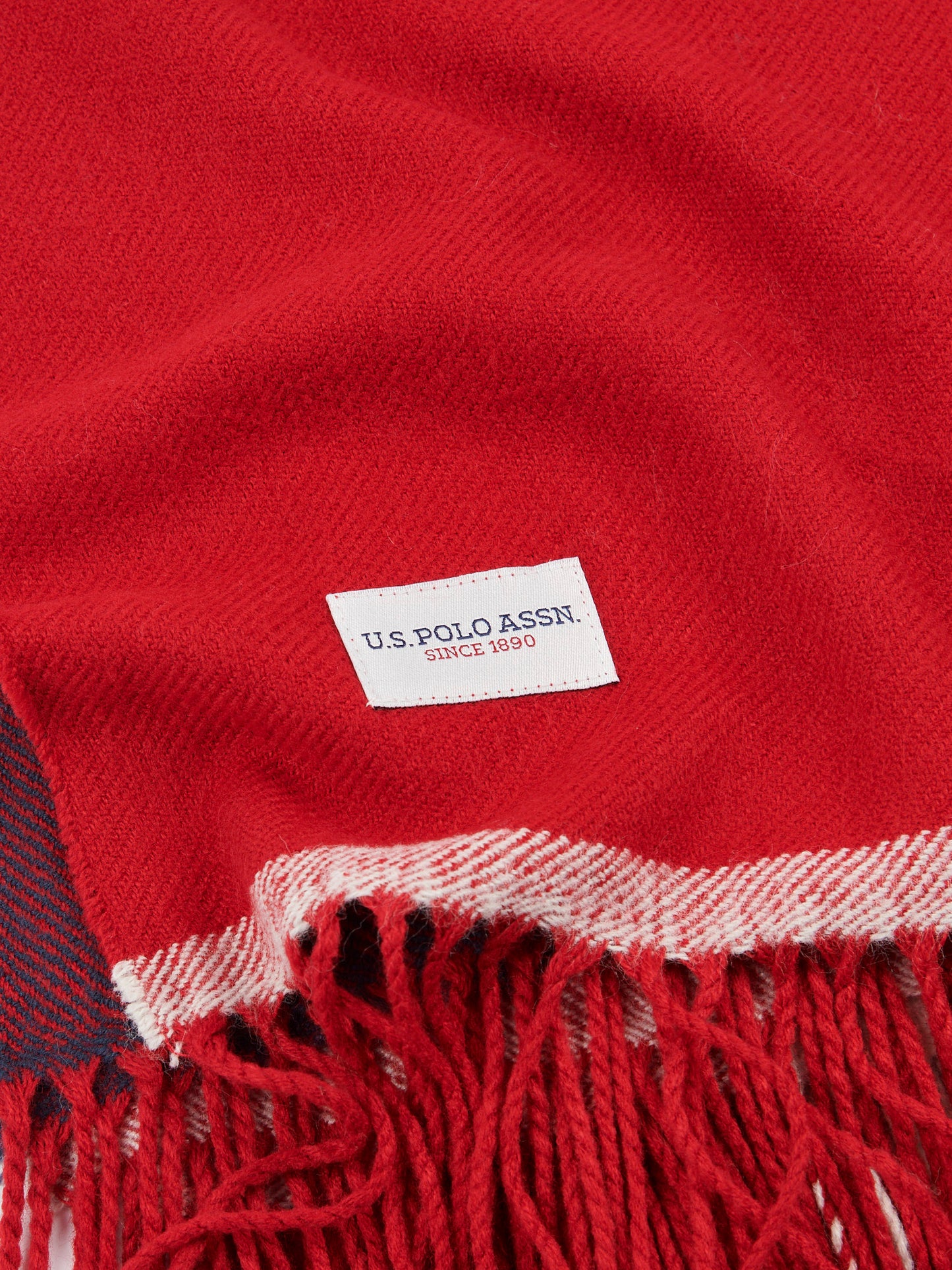 Luxurious Soft Check Throw in Navy Iris