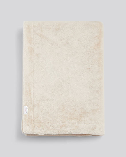 Premium Fur-Style Throw Silver Birch