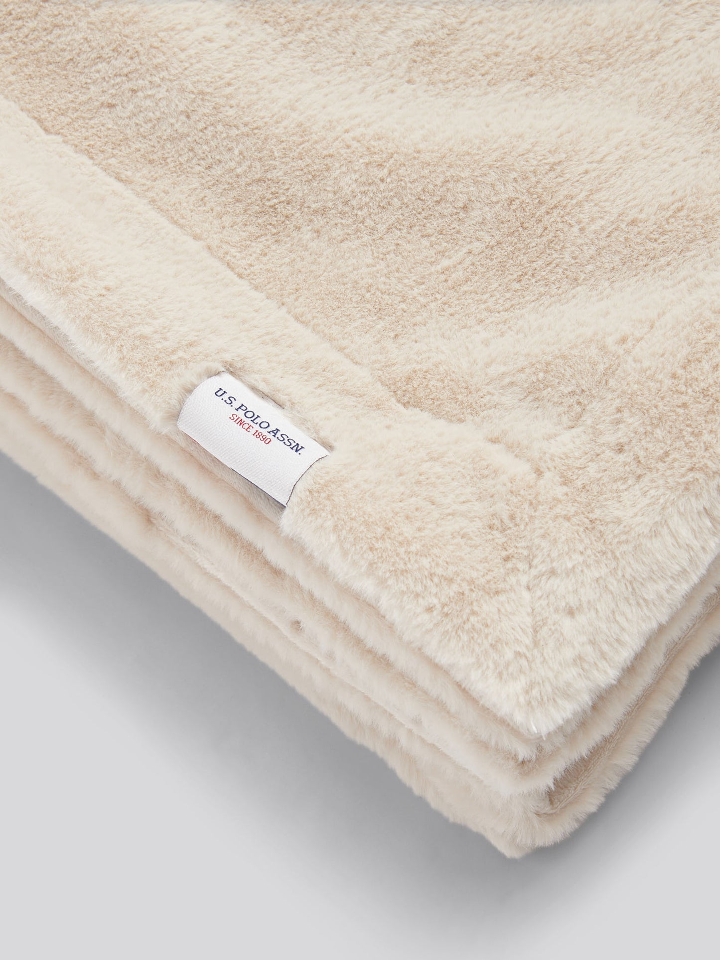 Premium Fur-Style Throw Silver Birch