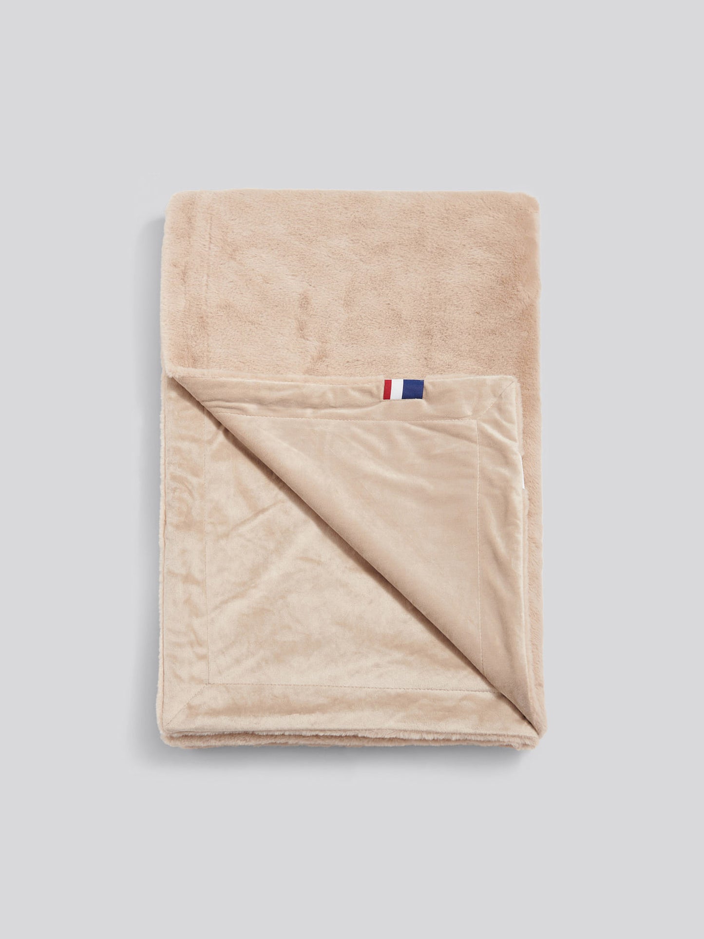 Premium Fur-Style Throw Camel
