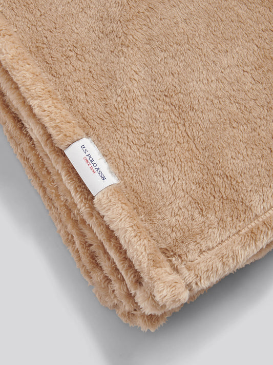 Premium Fleece Throw Camel