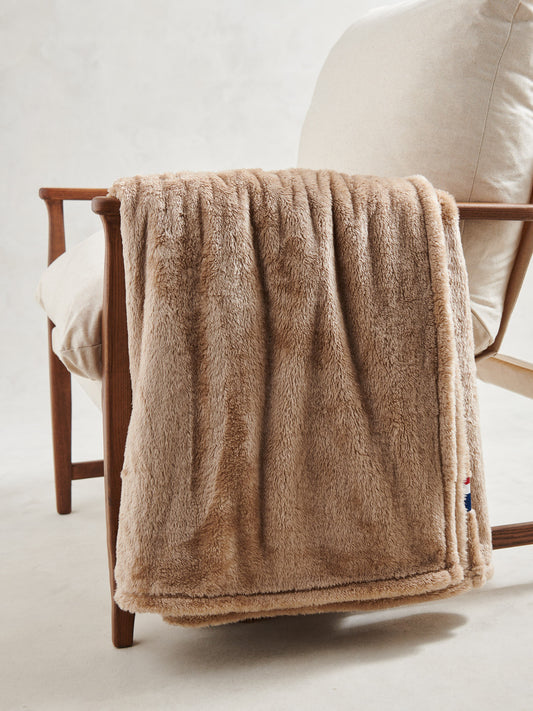 Premium Fleece Throw Camel