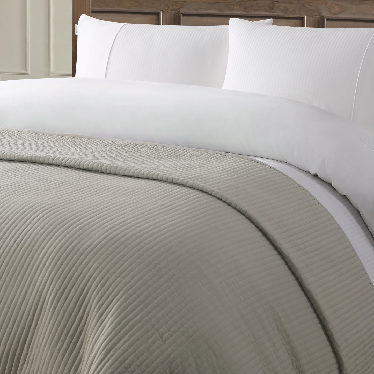 Channel Row Quilted Bedspread Cloud Cream
