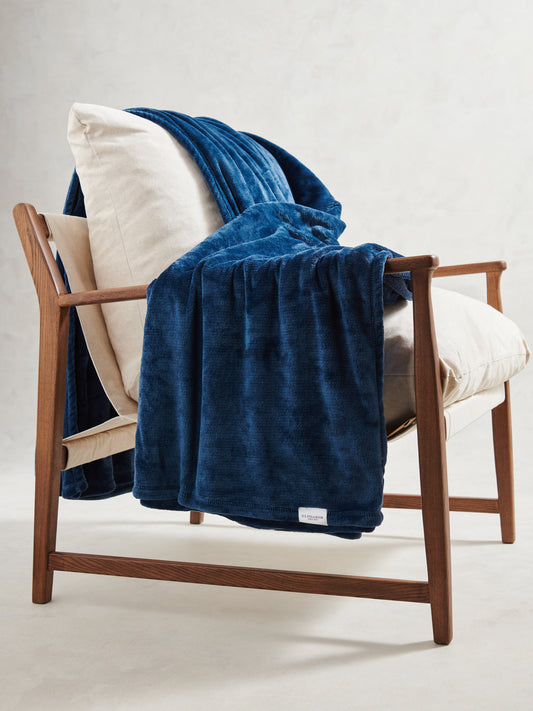 Premium Fleece Throw Ensign Blue