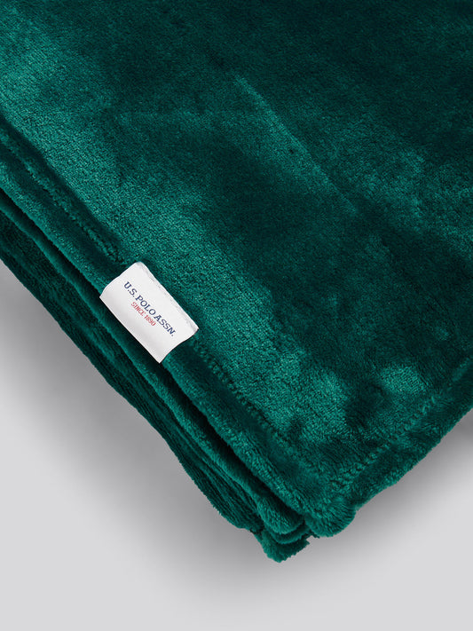 Premium Fleece Throw Teal Green