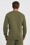 Mens Crew Neck Sweatshirt in Deep Lichen Green