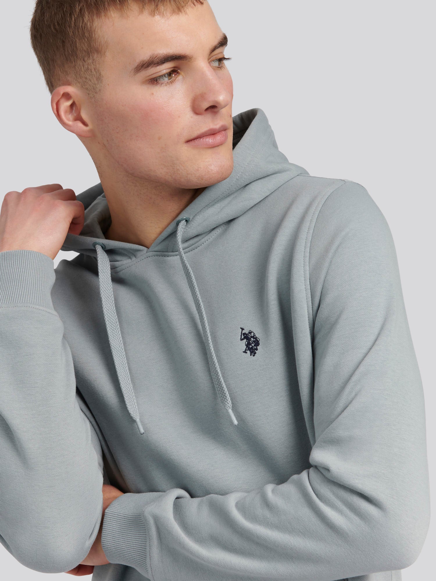 U.S. Polo Assn. Mens Classic Fleece Hoodie in Monument – U.S. Polo Assn. UK