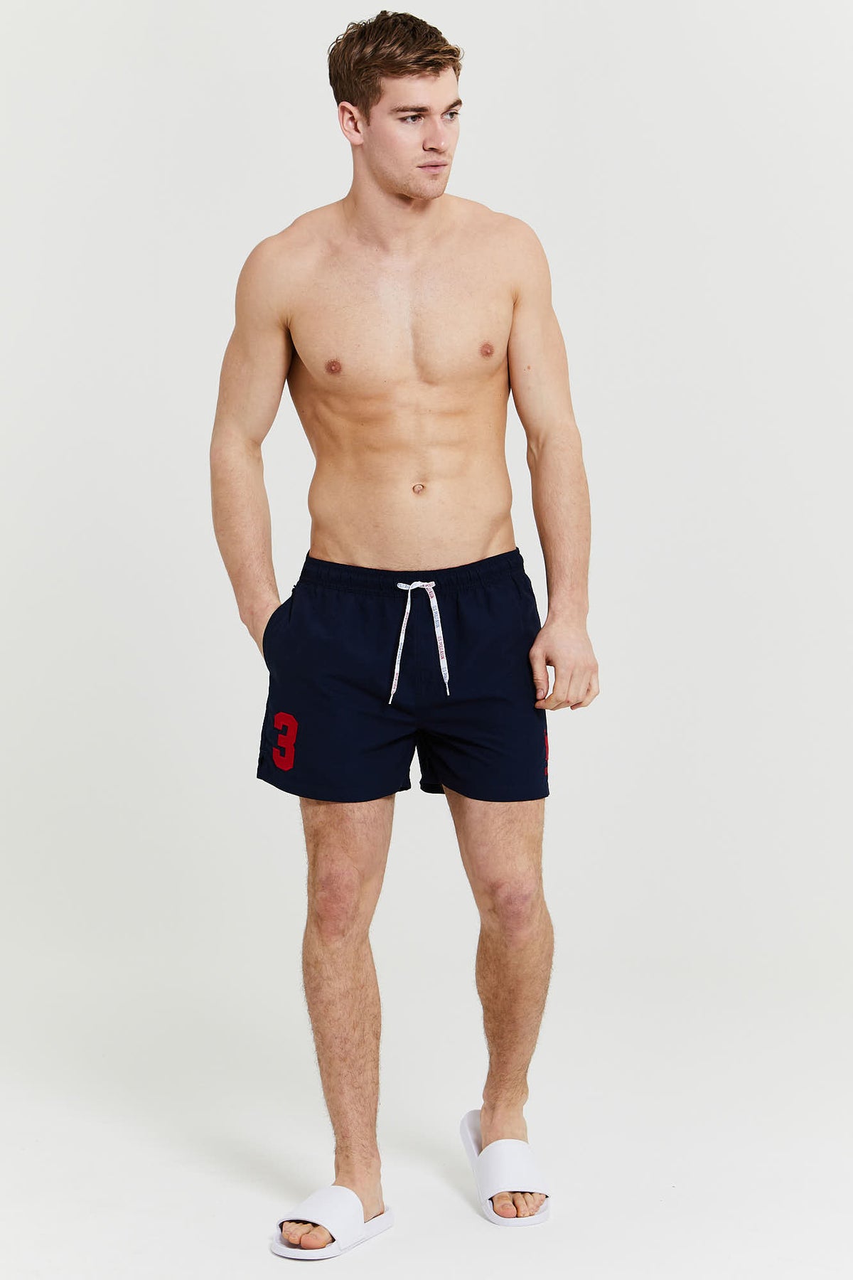 Mens Player 3 Swim Shorts in Navy Blue