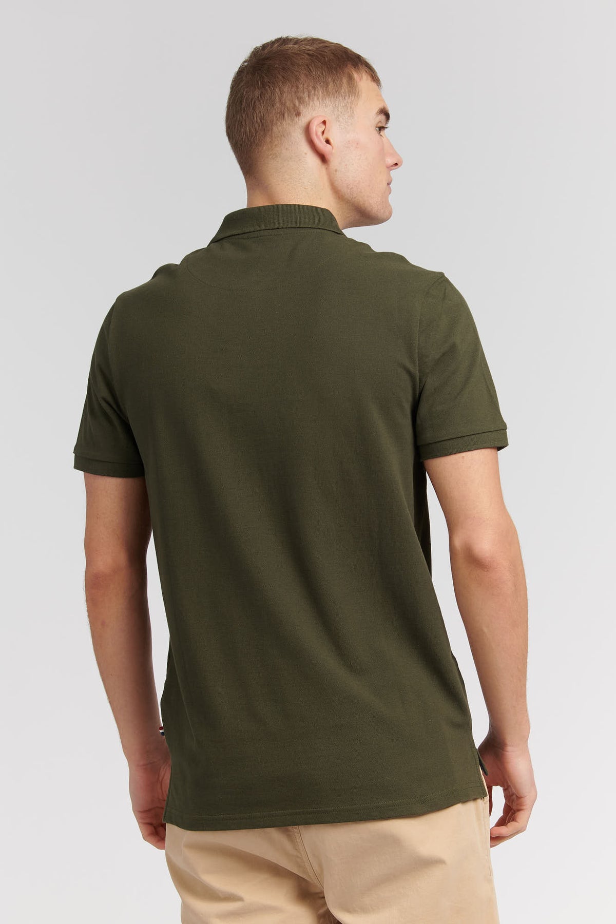 Mens Pique Polo Shirt in Forest Night