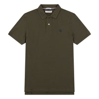 Mens Pique Polo Shirt in Forest Night