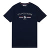 Mens Stripe Rider Graphic T-Shirt in Navy Blue