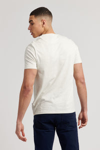 Mens Stacked Heritage T-Shirt in Light Grey Marl