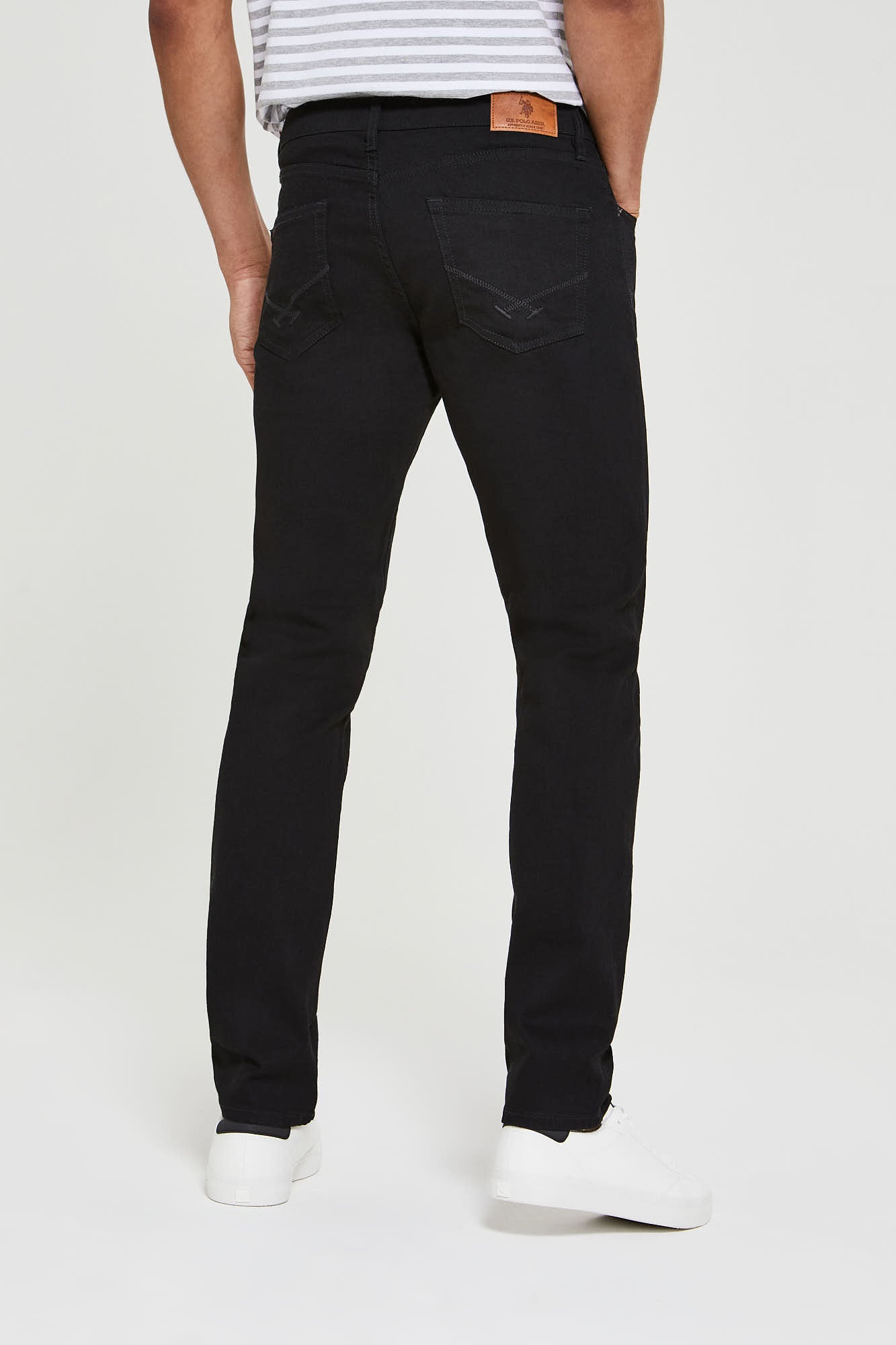 Mens 5 Pocket Slim Fit Denim Jeans in Black Wash