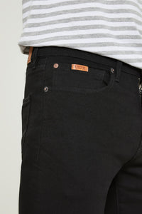 Mens 5 Pocket Slim Fit Denim Jeans in Black Wash