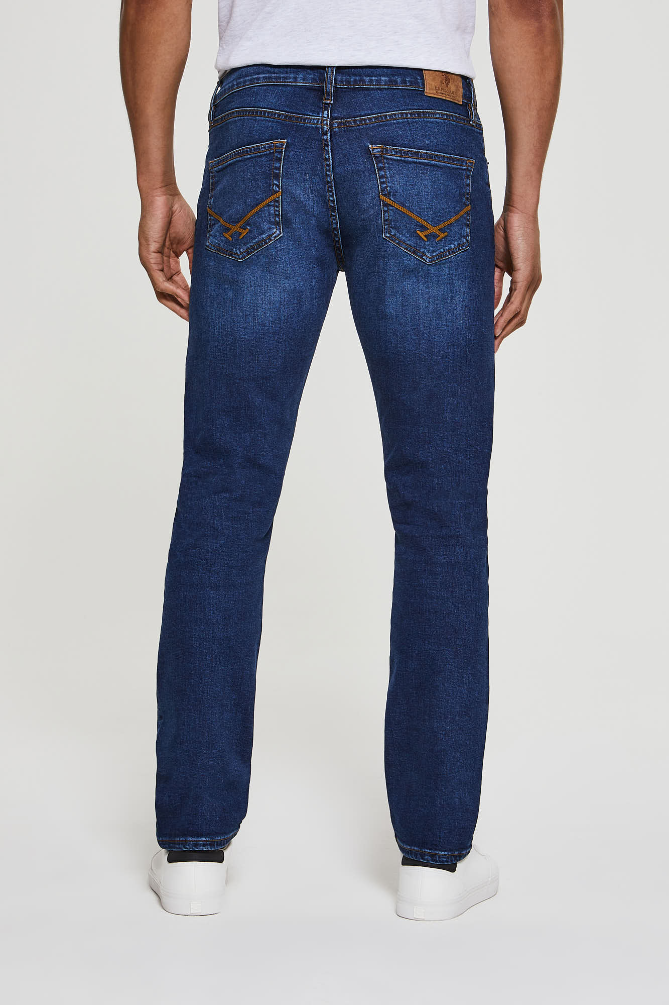 Mens 5 Pocket Slim Fit Denim Jeans in Dark Wash – U.S. Polo Assn. UK